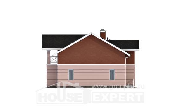 155-009-Л Проект двухэтажного дома с мансардой, скромный дом из пеноблока, House Expert