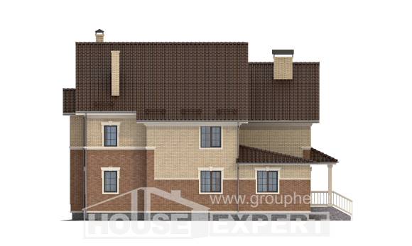 300-004-Л Проект двухэтажного дома, классический домик из теплоблока Актау, House Expert
