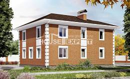 220-004-Л Проект двухэтажного дома, гараж, средний дом из кирпича Кызылорда, House Expert