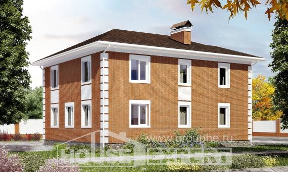 220-004-Л Проект двухэтажного дома, гараж, просторный домик из кирпича Кызылорда, House Expert