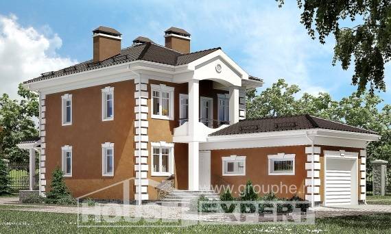 150-006-П Проект двухэтажного дома, гараж, современный дом из пеноблока, Петропавловск